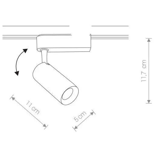 LAMPA sufitowa PROFILE IRIS 9003 Nowodvorski reflektorowa OPRAWA tuba LED 12W 4000K do systemu szynowego 1-fazowego czarna