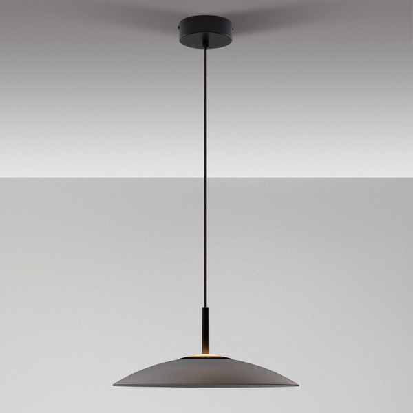 Lampa wisząca do jadalni PECA LE44273 LED 13W 3000K kopuła czarna szara