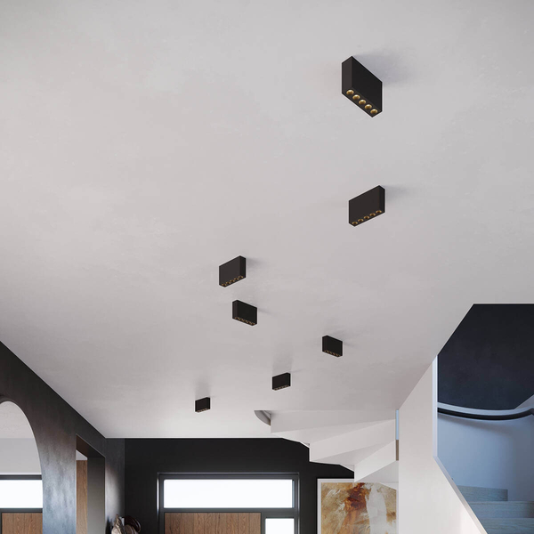 Podłużna plafoniera Sole SL.1212 LED 11W 4000K minimalistyczna czarna