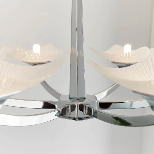 Lampa sufitowa do jadalni Ayres AYRES-6CH chrom przezroczysty