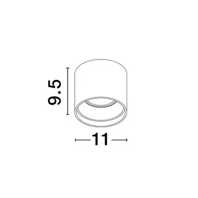 Metalowa lampa sufitowa CENVARO LE45516 LED 16W 3000K tuba biała