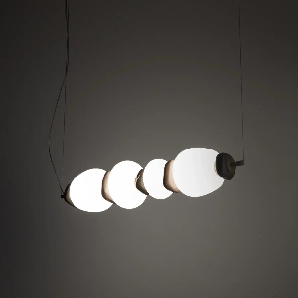 Wisząca lampa nad wyspę CERAMIC 11700 LED 22W 3000K biała szara