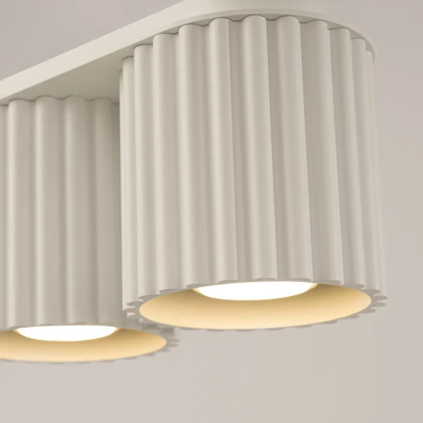 Sufitowa lampa podwójna AURA SL.1790 tubki ryflowane beżowe
