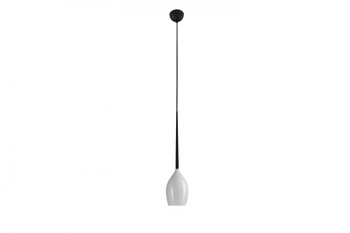 Skandynawska lampa wisząca Izza szklana biały połysk