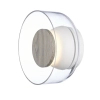 Kinkiet ścienny minimalistyczny DONUT ST-5072W brąz transparentny szklany LED 6W do holu