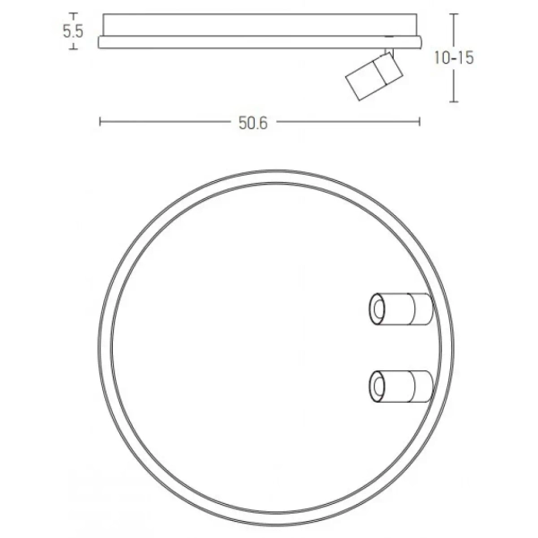 Ringowa lampa sufitowa 22015 LED 61W 3000K okrągła do jadalni biały