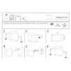 Industrialny kinkiet ścienny Triangles 8141 LED 5W 3000K IP54 czarny złoty