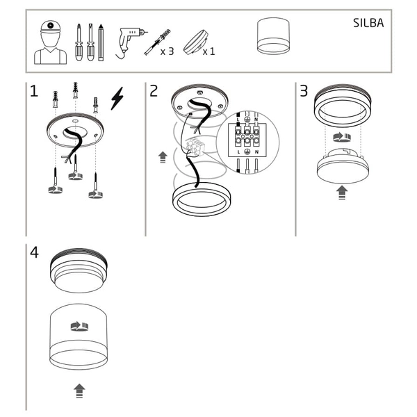 Natynkowa lampa sufitowa Silba 10476 Nowodvorski okrągła tuba biała