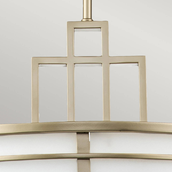 Metalowa lampa wisząca Fusion FE-FUSION-P-L-PNBR Feiss do jadalni mosiądz