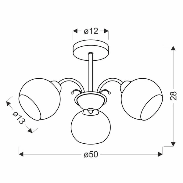 Sufitowa lampa dekoracyjna Nestor 33-34939 bańki balls patyna biała