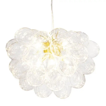 Molekułowa wisząca lampa Gross 4200440-6509 bubbles przezroczysta złota