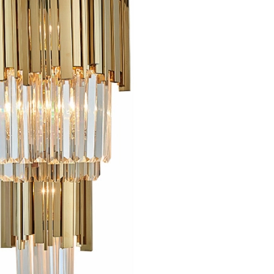 Ścienna lampa glamour CGPIPEORGANWLBRASS2 do pokoju złota