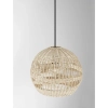Rattanowa lampa wisząca REYNOSA LE42945 kulista beżowa czarna outlet