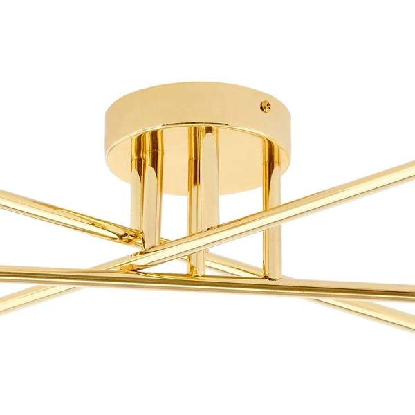 Plafon LAMPA sufitowa ASTRA 10772605 Kaspa szklana OPRAWA pręty molekuły na wysięgnikach sticks złote białe