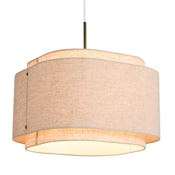 Lampa wisząca abażurowa Takai 2320403018 DFTP do jadalni beżowa