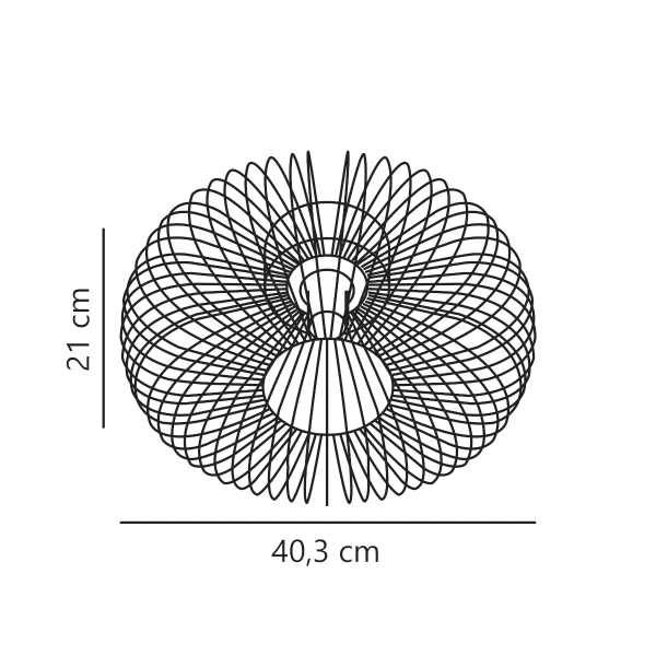 Sufitowa lampa druciana Beroni 2412336003 do salonu czarny