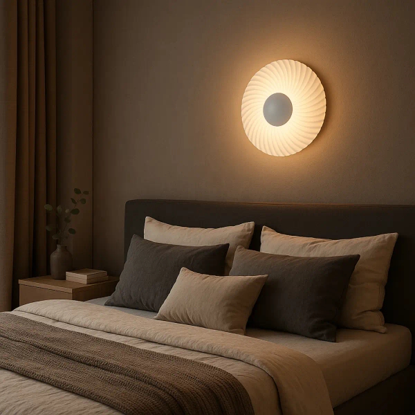 Okrągła lampa naścienna Sola LP-0105/1W WH do przedpokoju biały