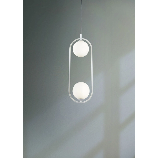 LAMPA wisząca RING MOD013PL-02W Maytoni modernistyczna OPRAWA zwis szklane kule białe