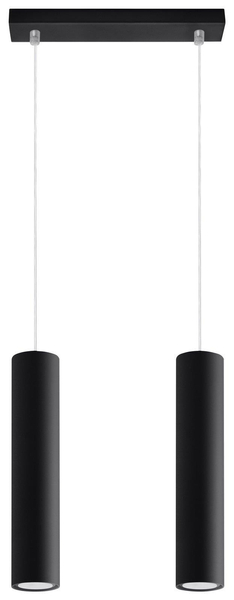 LAMPA wisząca SL.0328 metalowa OPRAWA zwis tuby czarne