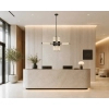 Żyrandol loftowy czarny bursztynowy QUADRO LED 36W 3000K RH115-12P amber