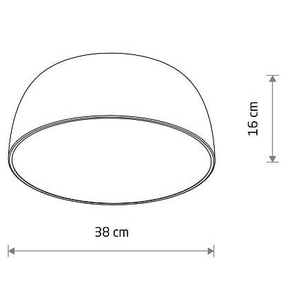 Lampa sufitowa z czujnikiem ruchu Satellite 8011 Nowodvorski kopuła biała