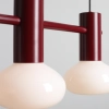 Potrójna lampa wisząca nad stół Flo 3 Ruby 7000E27_S czerwona