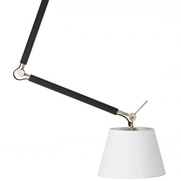 Salonowa lampa wisząca zestaw Zyta AZ4192+AZ2602 na wysięgniku biała czarna