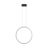 Pierścieniowa lampa wisząca VISUAL czarna P0652 1xLED 22W 3000K IP44 do łazienki