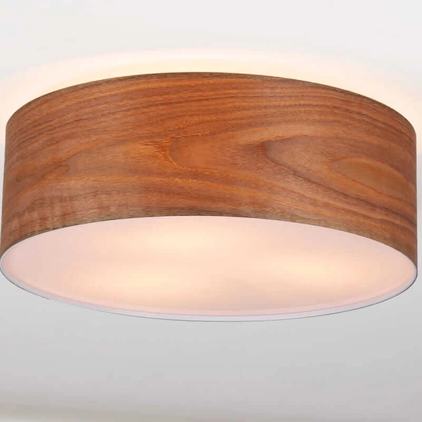 Drewniany plafon Bosco ABR-PLO-DE-3XE27 Abruzzo okrągły brązowy biały