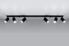 LAMPA sufitowa SL.0334 natynkowa OPRAWA listwa SPOT regulowane tuby czarne