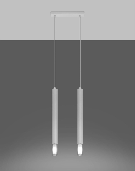 2-płomienna lampa wisząca SL.0958 minimalistyczna biała