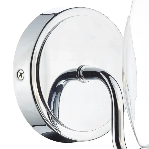 Szklana ścienna lampa do łazienki Vestry VES0750 wazon IP44 chrom