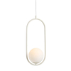 Lampa wisząca kulista Riva 1086G9 Aldex metalowa kremowa biała