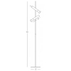 Regulowana lampa stojąca 22032 LED 7W 3000K punktowa czarny