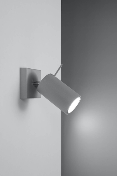 Kinkiet LAMPA ścienna Ring SL.0449 Sollux regulowana OPRAWA metalowa tuba szara