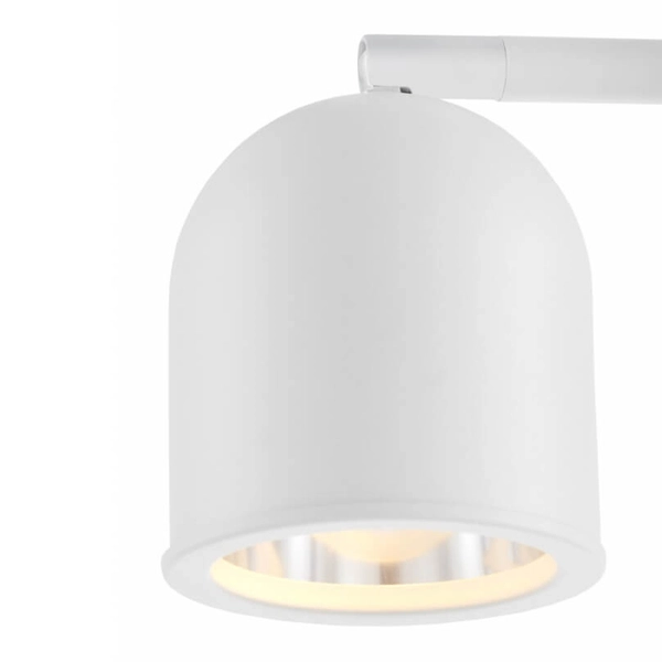 Minimalistyczny kinkiet ścienny SPARK 50930101 Kaspa regulowany biały