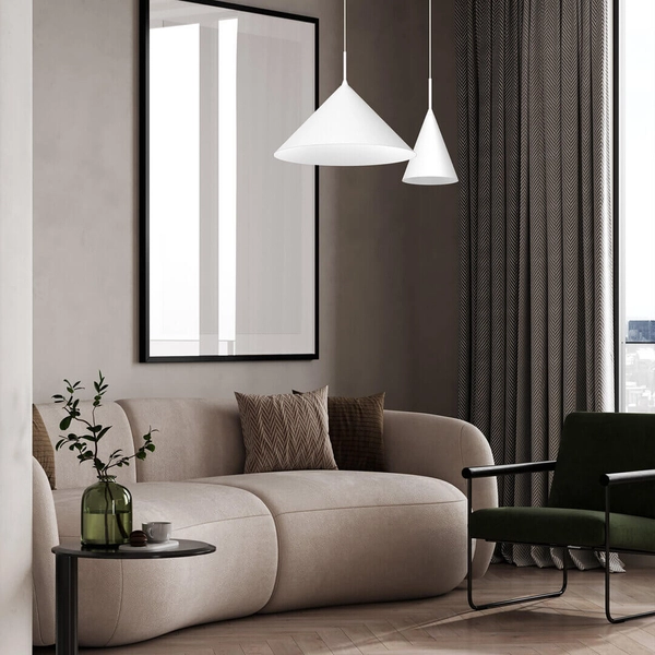 Zwisająca lampa Capital MLP0953 Milagro do sypialni zwis biały