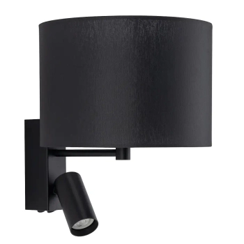 Nocny kinkiet ścienny LUSSO 11521 do sypialni czarny