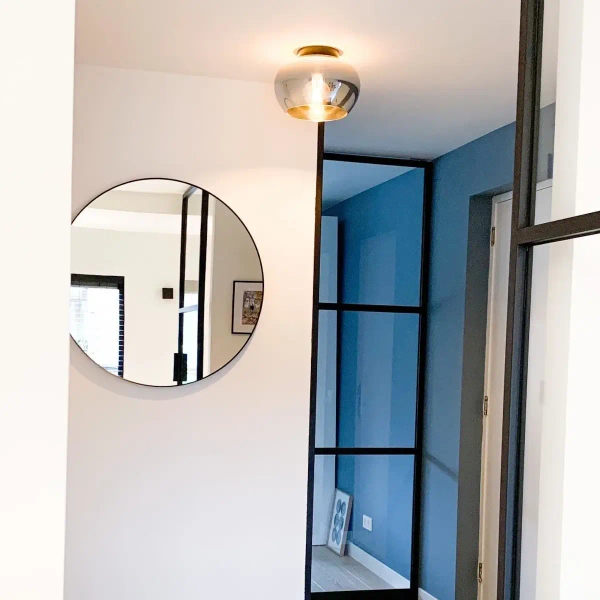 Sufitowa lampa loft Judi 45177/30/65 Lucide do sypialni przydymiona czarna