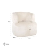 Miękki komfortowy fotel Sofia S4557 WHITE CHENILLE Richmond Interiors owalny biały