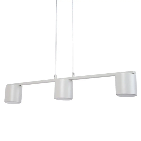 Lampa wisząca nad wyspę Mila 3 41356 do kuchni tubki szare beżowe