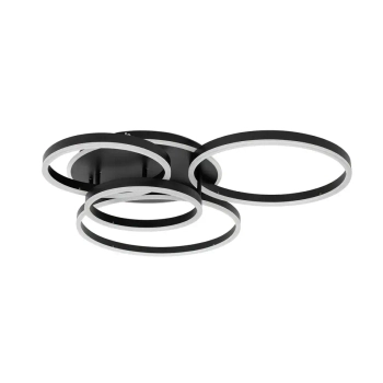 Lampa sufitowa z pilotem RINGS MSE1501100505 LED 66W 2500-6000K czarna