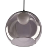 Lampa szklana wisząca nad wyspę Brin 31-38333 ball do sypialni przydymiona