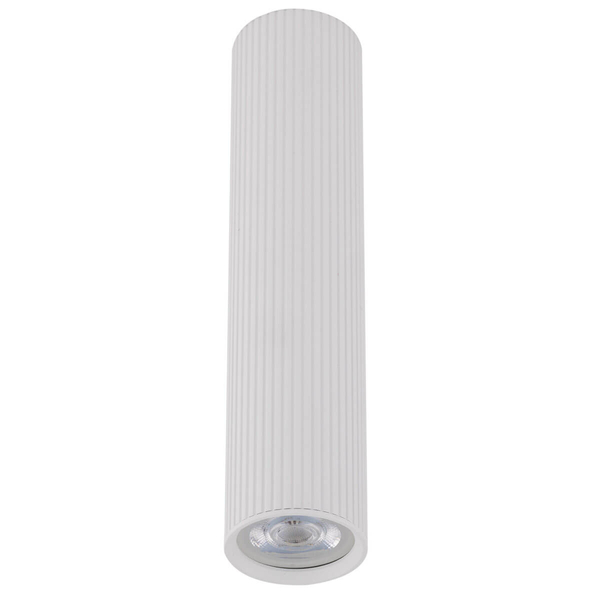 Podłużna lampa sufitowa Tune 10027 tubka do przedpokoju biała