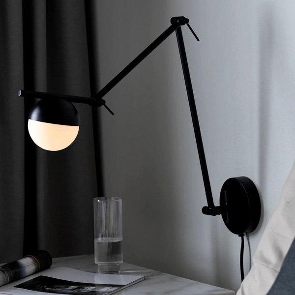 Kinkiet ścienny/sufitowy Contina 2010971003 Nordlux kula ball czarna