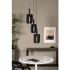 Lampa wisząca Rafal 45492/13/36 nad kanapę filc czarna szara