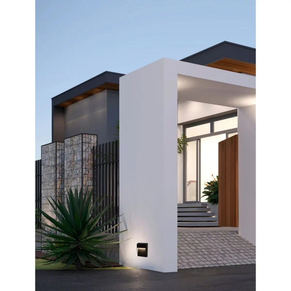 Elewacyjna lampa metalowa LORCENA LE75296 LED 5W 3000K IP54 czarna