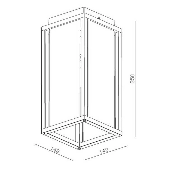 Ogrodowa plafoniera Laurens 27105/01/30 Lucide IP54 loftowa czarna