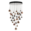 Kaskadowa lampa wisząca Aurelia AUR3364 Dar Lighting czarna chrom