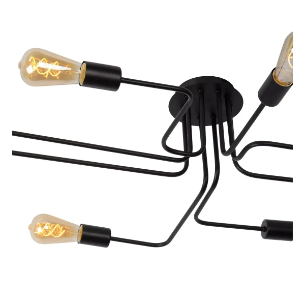 Loftowa lampa sufitowa Lester 21112/08/30 Lucide metalowa czarna